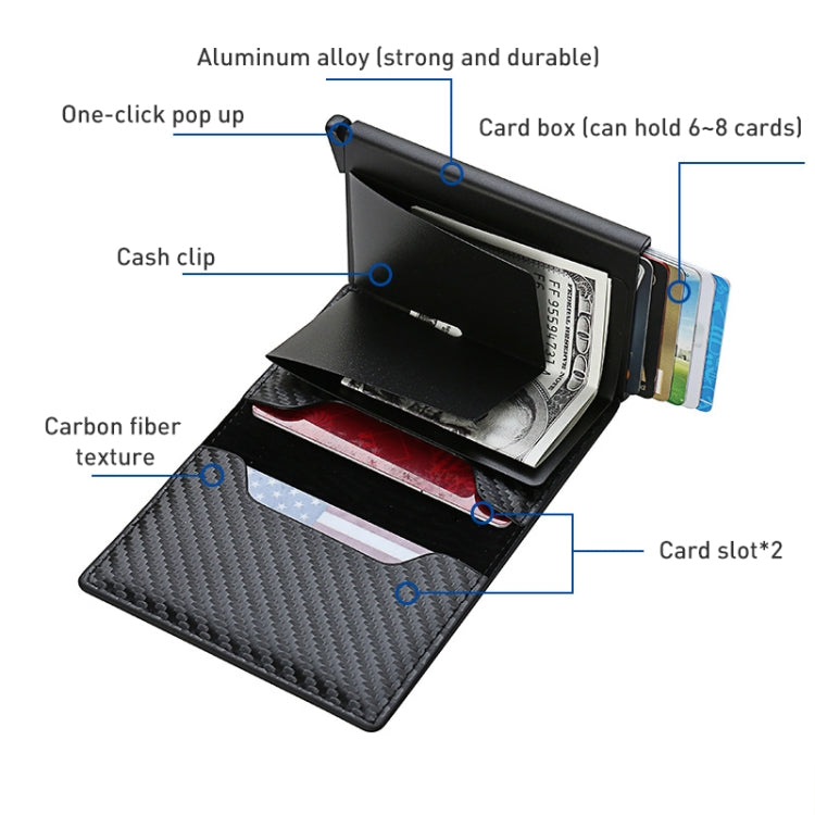 C1804H1 RFID Carbon Fiber Wallet For Men