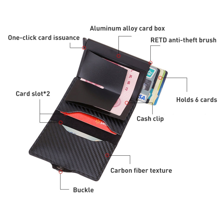 C1911H9 RFID Multi-card PU Leather Metal Card Package