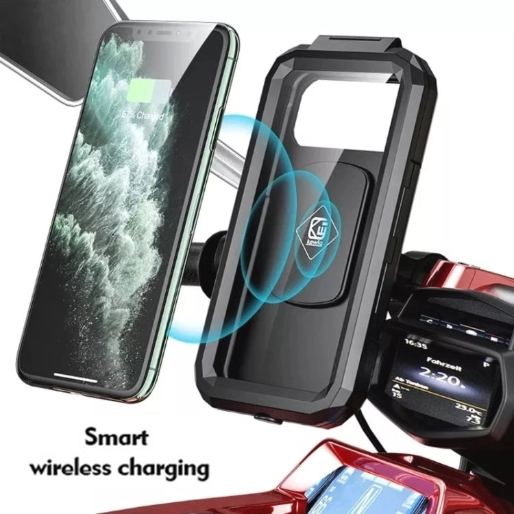Motorcycle / Bicycle Handlebar Wireless Charging Waterproof Box Mobile Phone Holder