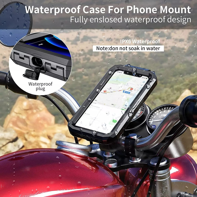 Motorcycle / Bicycle Handlebar Wireless Charging Waterproof Box Mobile Phone Holder