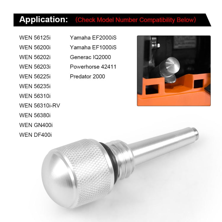 For WEN Yamaha Predator M18 x 2.5 Inverter Generator Magnetic Dipstick