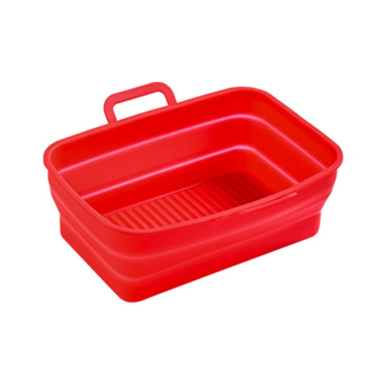 Rectangular Double Pull Basket Foldable Silicone Air Fryer Baking Pan