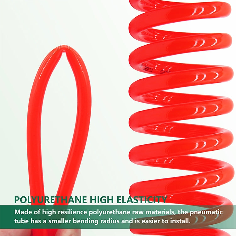 LAIZE Compressor Air Flexible PU Spring Tube with Connector