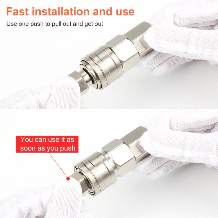 10pcs C-type Self-lock Pneumatic Quick Fitting Connector