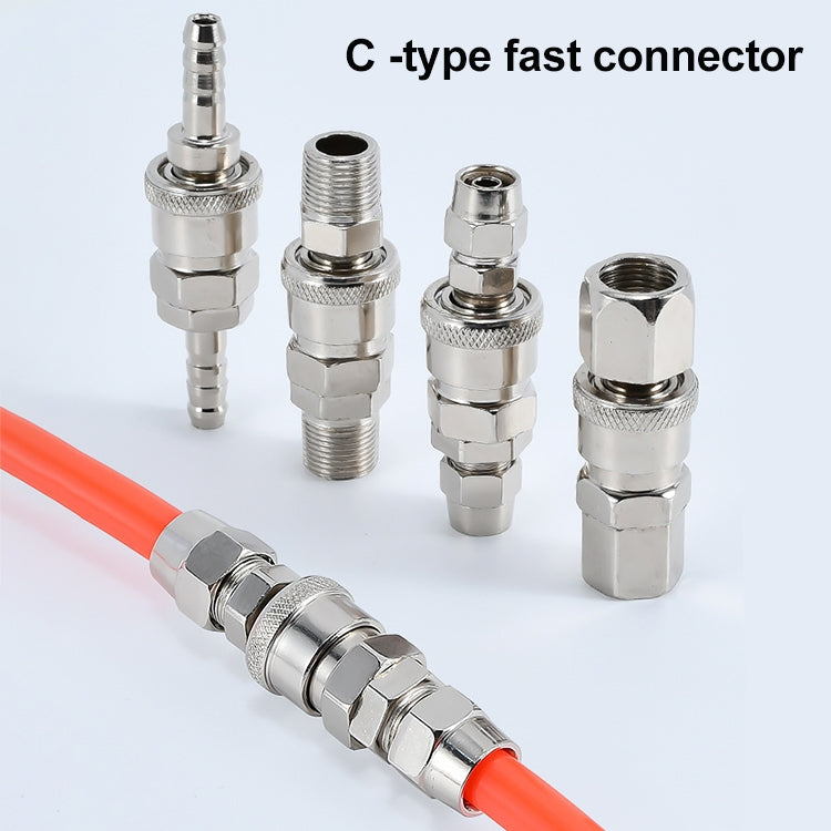 10pcs C-type Self-lock Air Tube Pneumatic Quick Fitting Connector