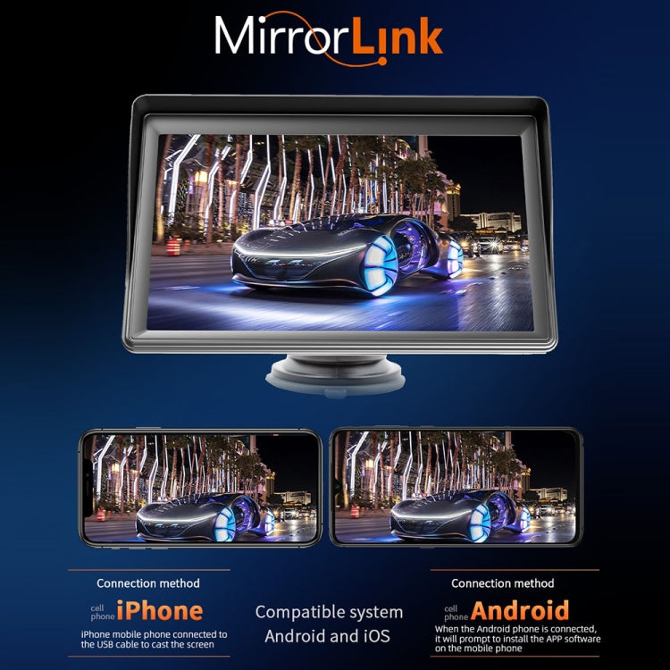 7 inch Wireless CarPlay Radio Multimedia Player 1080P IPS Touch Screen MP5 Radios Bluetooth Monitor