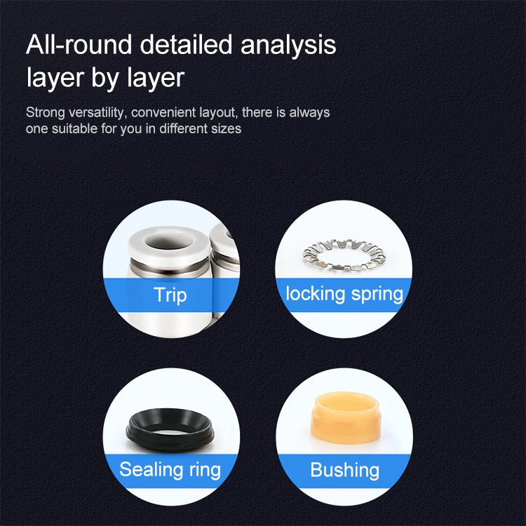 PW6-4 LAIZE 2pcsPW Y-type Tee Reducing Pneumatic Quick Fitting Connector