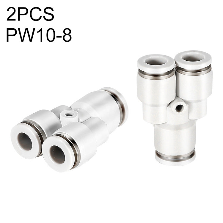 PW6-4 LAIZE 2pcsPW Y-type Tee Reducing Pneumatic Quick Fitting Connector