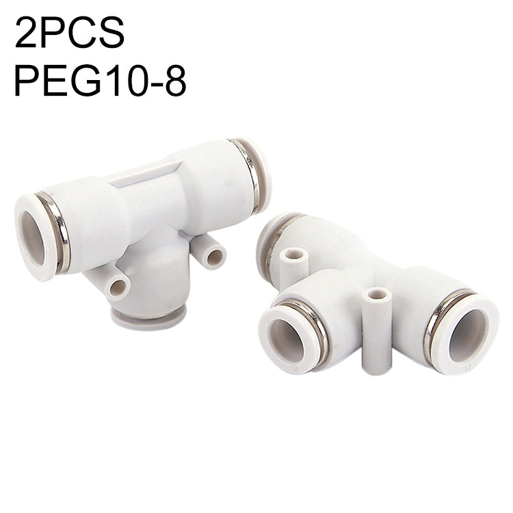 PEG6-4 LAIZE 2pcs PW T-type Tee Reducing Pneumatic Quick Fitting Connector