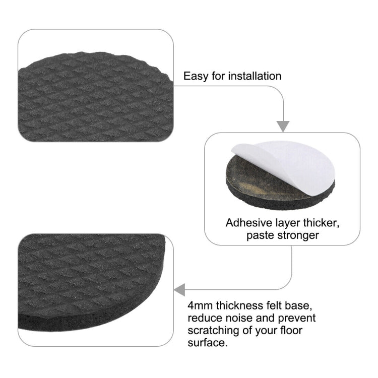 40 in 1 38mm Round Plaid EVA Table Sofa Slip-proof Noise-reducing Foot Pads