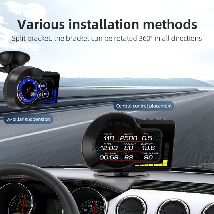 F15 Car High-definition LCD Instrument OBD+GPS HUD Head-up Display