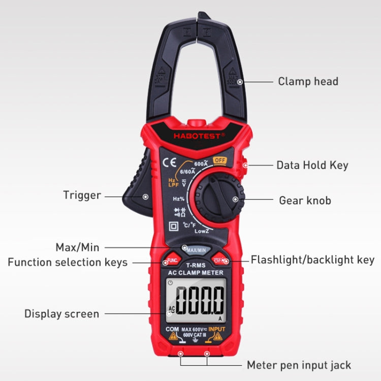HABOTEST HT206A High Precision Digital Clamp Multimeter