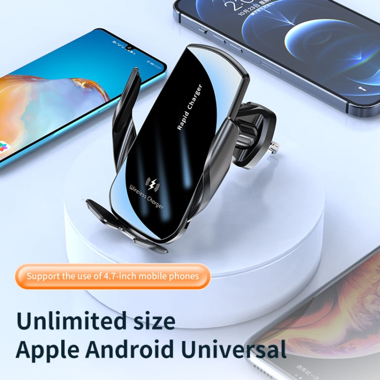 V5 15W Smart Induction Wireless Charger Car Phone Holder