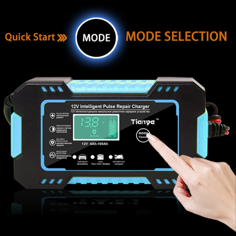 Motorcycle / Car Battery Smart Charger with LCD Creen, UK Plug, US Plug, AU Plug, EU Plug
