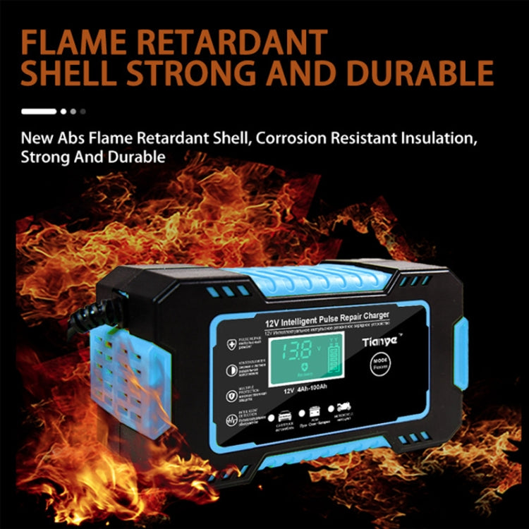 Motorcycle / Car Battery Smart Charger with LCD Creen, UK Plug, US Plug, AU Plug, EU Plug