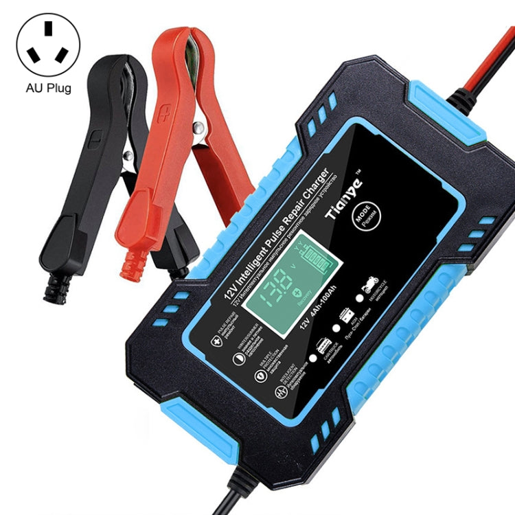 Motorcycle / Car Battery Smart Charger with LCD Creen, UK Plug, US Plug, AU Plug, EU Plug