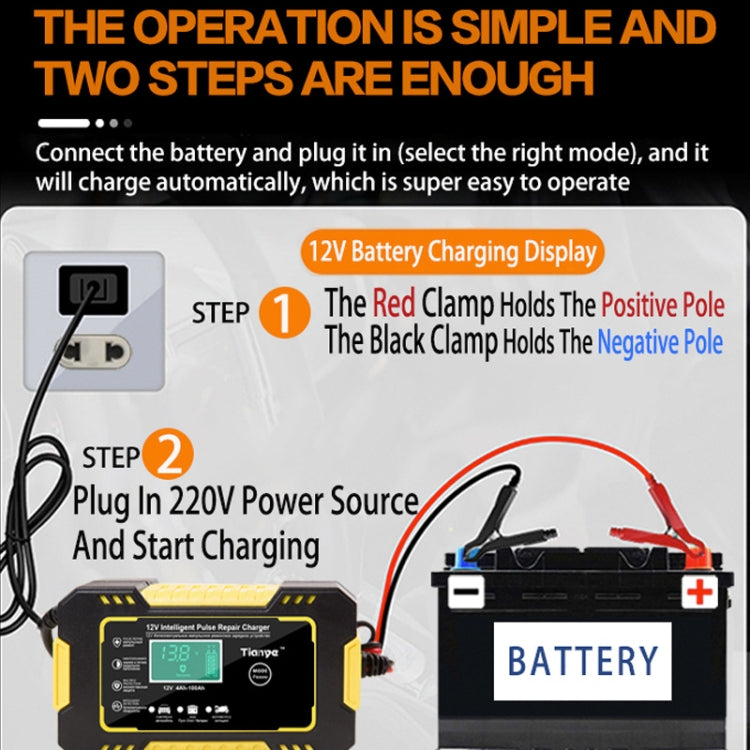 Motorcycle / Car Battery Smart Charger with LCD Creen