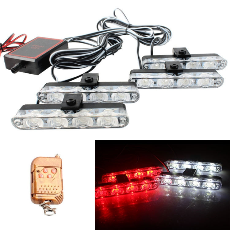 4 in 1 Car 16LEDs Grille Flash Lights Warning Lights with Wireless Remote Control