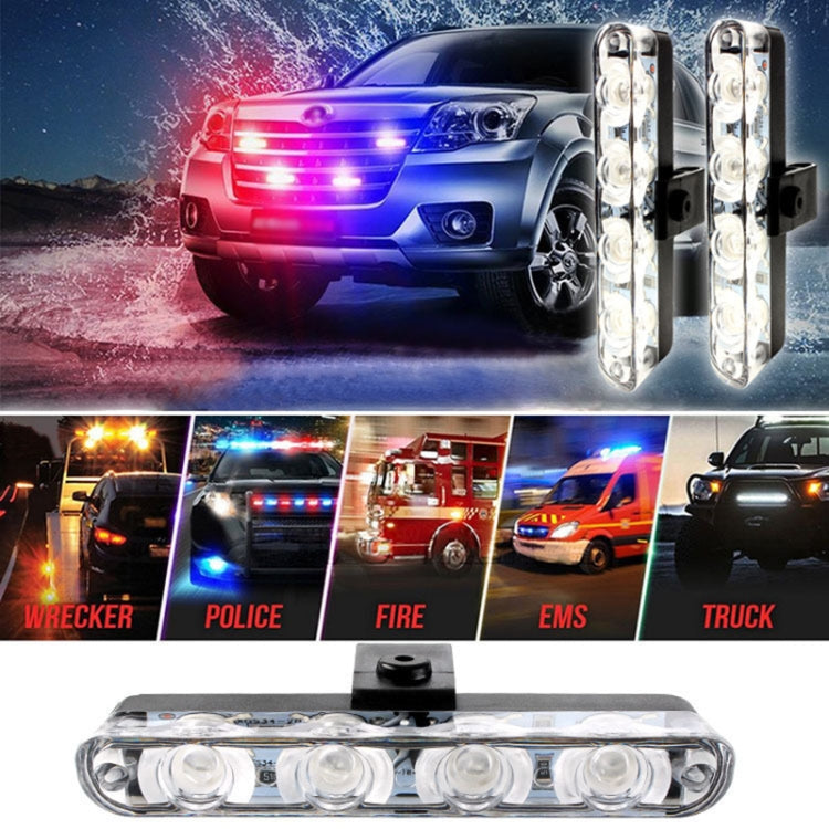 4 in 1 Car 16LEDs Grille Flash Lights Warning Lights with Wireless Remote Control