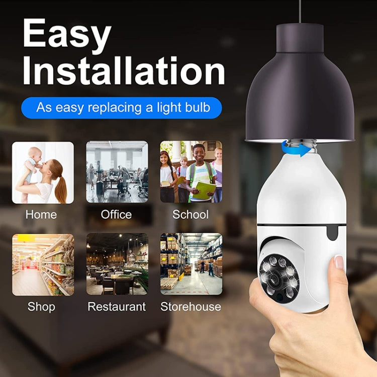 ESCAM 2.0MP 1080P Light Bulb WiFi Camera, Support IR Night Vision / Motion Detection / Two-way Voice