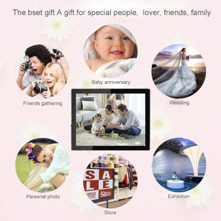 15 inch IPS Display WiFi Cloud Photo Frame, RK3126C Quad Core up to 1.5GHz, Android 6.0, 1GB+16GB