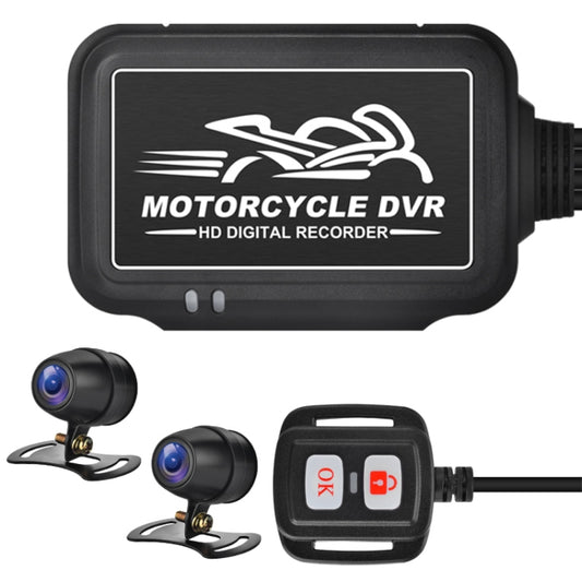 SE3 Dual AHD 1080P Waterproof HD Motorcycle DVR, Support TF Card / Cycling Video / Parking Monitoring