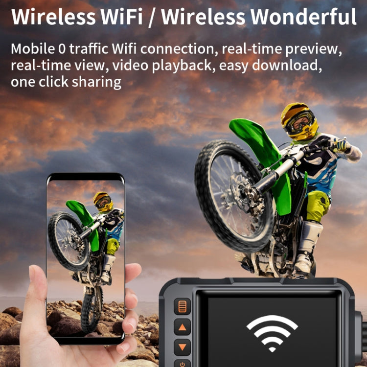 SE65 Dual 1080P Waterproof HD Motorcycle DVR, Support WiFi / GPS / Cycling Video