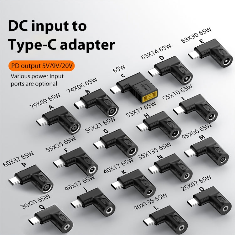 65W DC Input to USB-C / Type-C PD Power Adapter