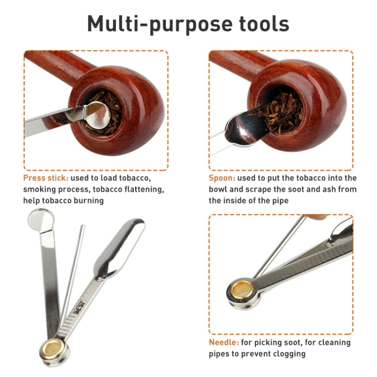 FIREDOG CL78 3 in 1 Pipe Cleaner Carbon Knife Pipe Holder