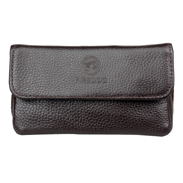 FIREDOG CL07 Portable Handcrafted Cowhide Double Pipe Bag