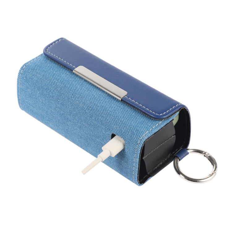 Portable Contrasting Color Electronic Cigarette Storage Bag with Hanging Loop