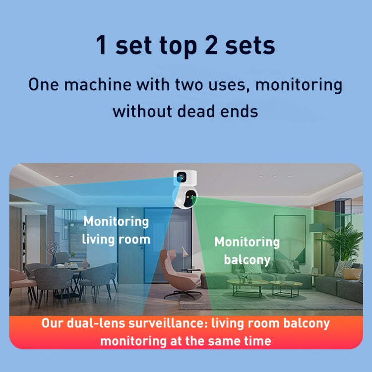 YT66 Dual 2MP Wireless Smart PTZ Camera