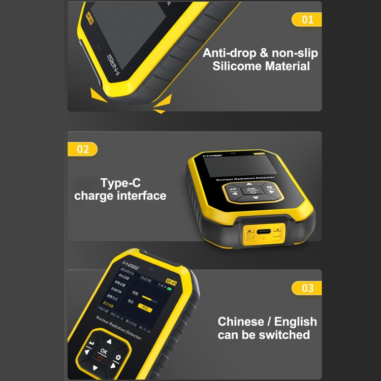 GC01 Home Lndustrial Marble Radioactive X / Y Ray Nuclear Radiation Detector Geiger Counter