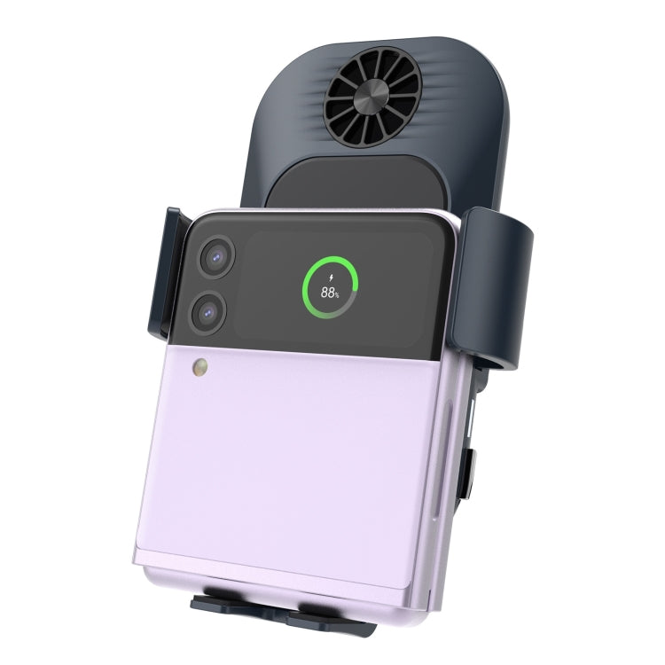 C35 Fan Cooling Dual Coil Car Phone Holder Wireless Charger