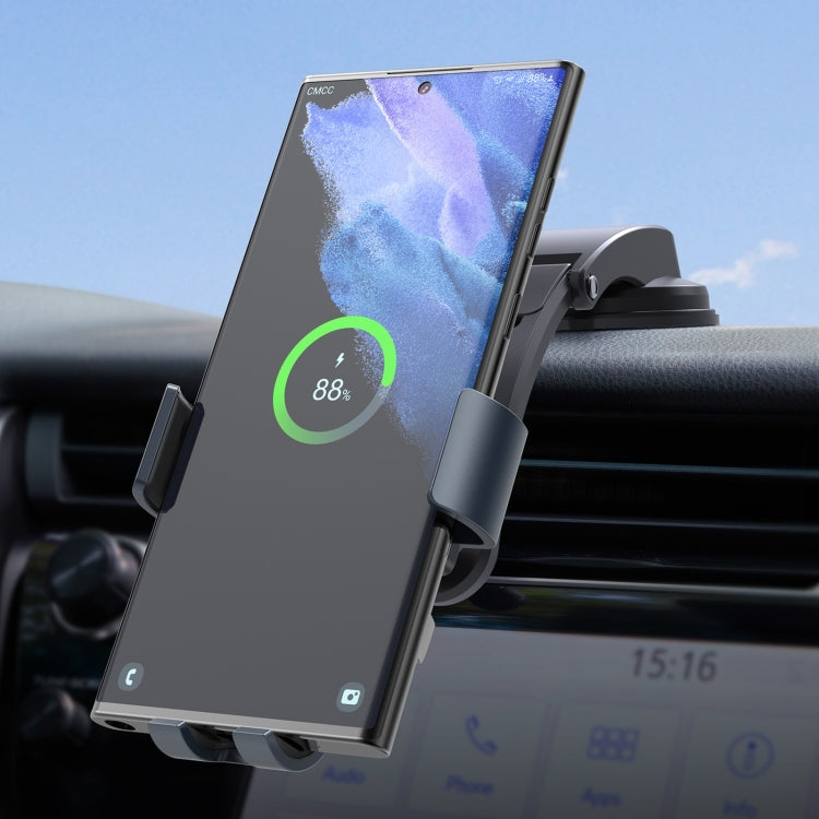 C37 Fan Cooling Dual Coil Car Phone Holder Wireless Charger
