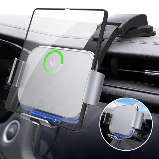 S8 Dual Coil Car Phone Holder Wireless Charger