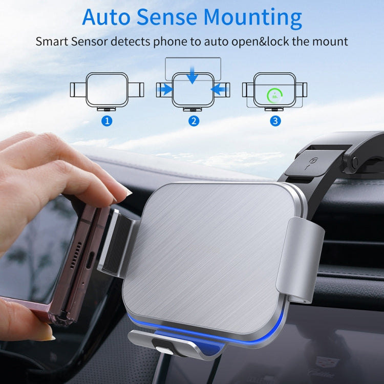 S8 Dual Coil Car Phone Holder Wireless Charger