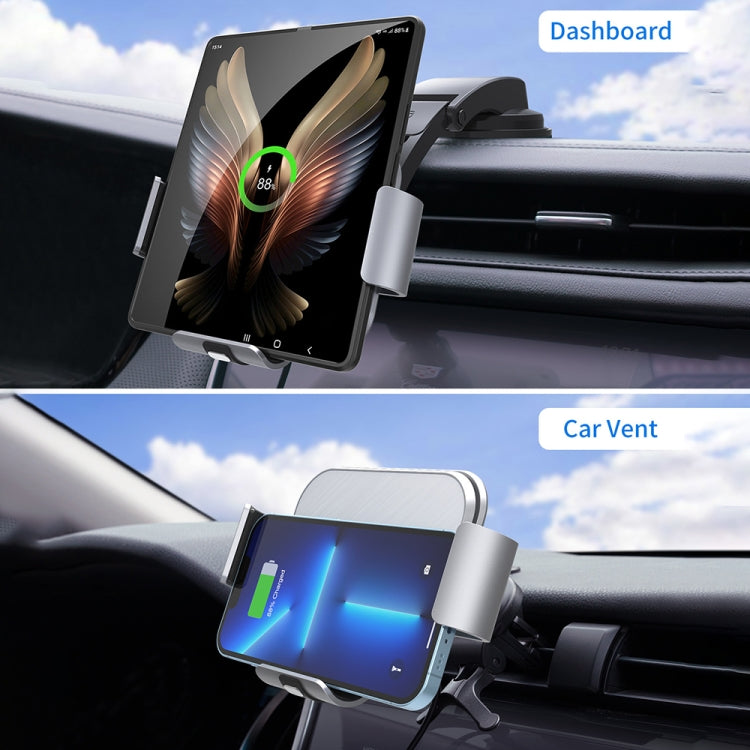 S8 Dual Coil Car Phone Holder Wireless Charger