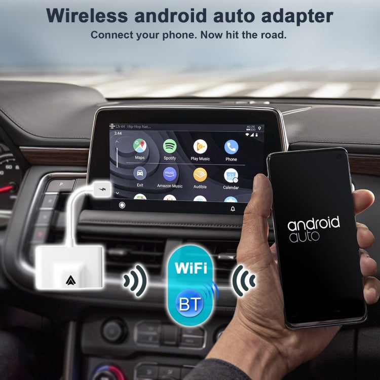 THT-020-3+ USB + USB-C / Type-C Wired to Wireless Carplay Adapter for Android Smartphone