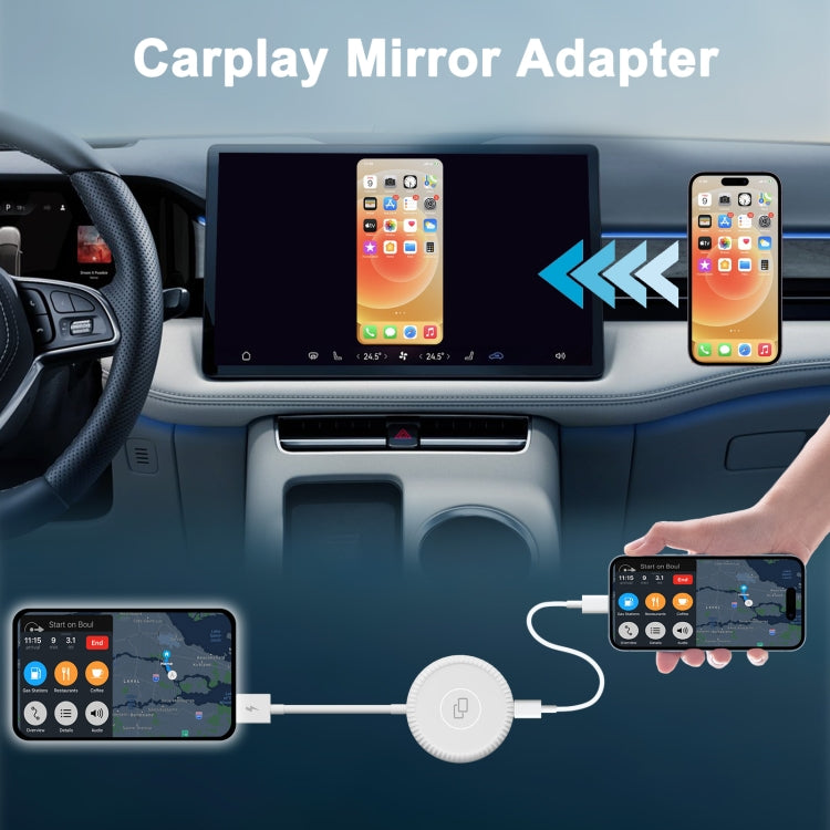 THT-020-6 USB + USB-C / Type-C Carplay Mirror Adapter for iPhone