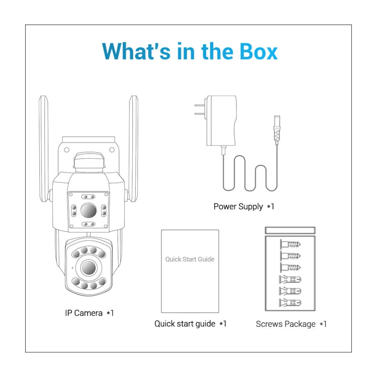 ESCAM PT210 2x3MP Dual Lens Dual Screen Monitor WiFi Camera Support Two-way Voice & Motion Detection & Cloud Storage