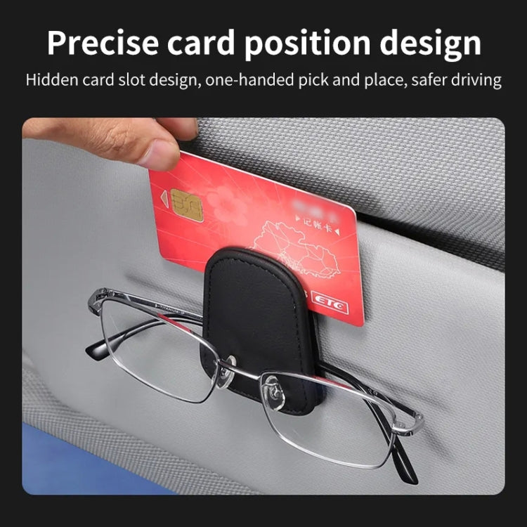 Car Sun Visor Glasses Holder Multifunctional Card Clip Storage Rack
