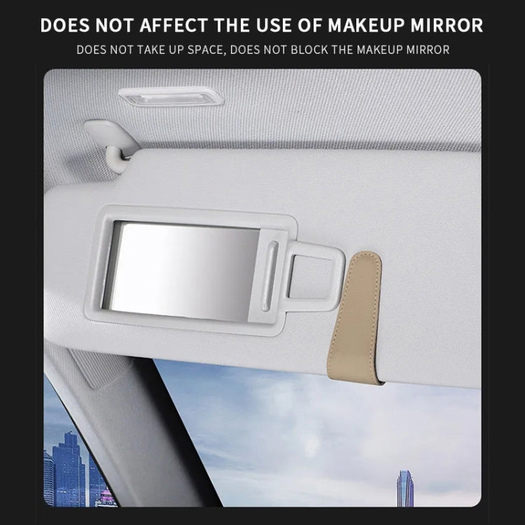 Car Sun Visor Glasses Holder Multifunctional Card Clip Storage Rack