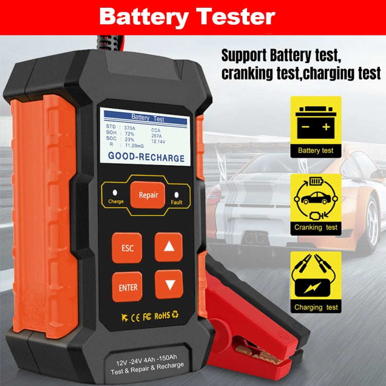 KONNWEI KW520 12V / 24V 3 in 1 Car Battery Tester with Detection & Repair & Charging Function