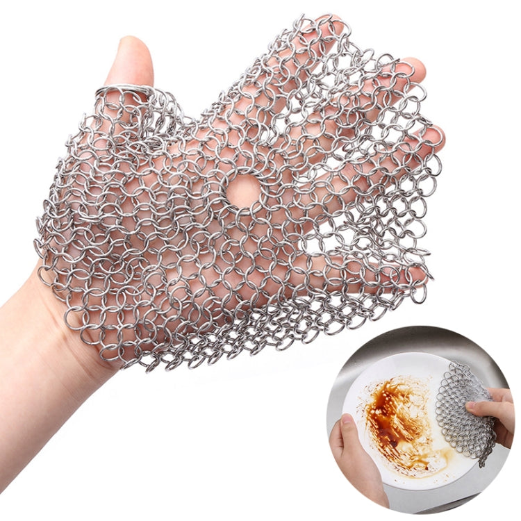 Stainless Steel Round Iron Cleaner Pot Brush Scrubber Home Cookware Kitchen Cleaning Tool