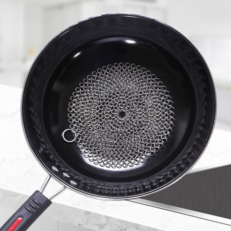 Stainless Steel Round Iron Cleaner Pot Brush Scrubber Home Cookware Kitchen Cleaning Tool