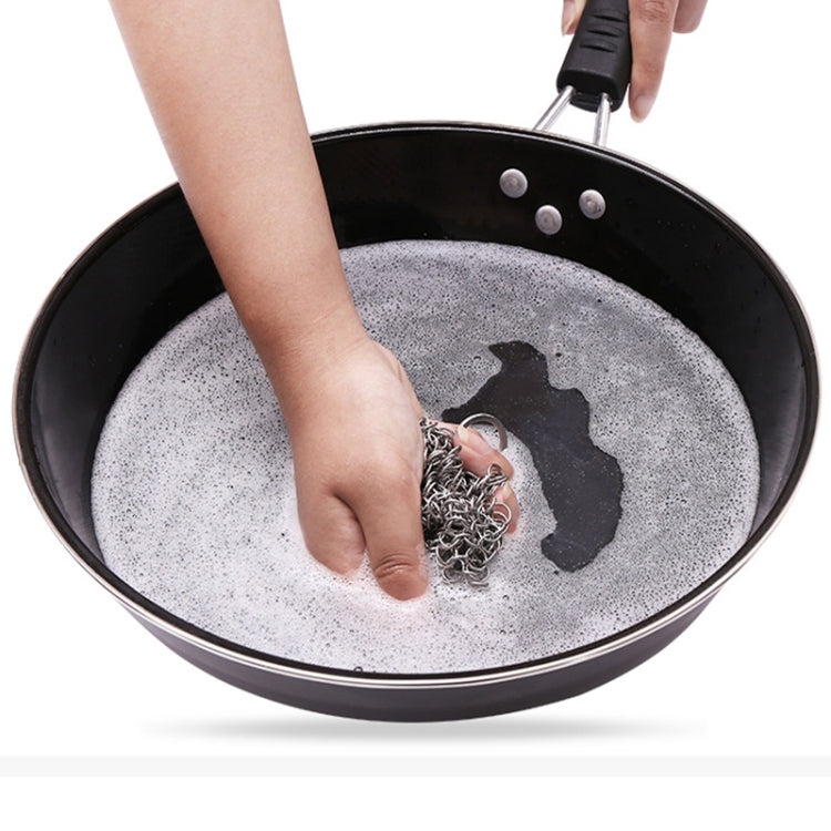 Stainless Steel Round Iron Cleaner Pot Brush Scrubber Home Cookware Kitchen Cleaning Tool