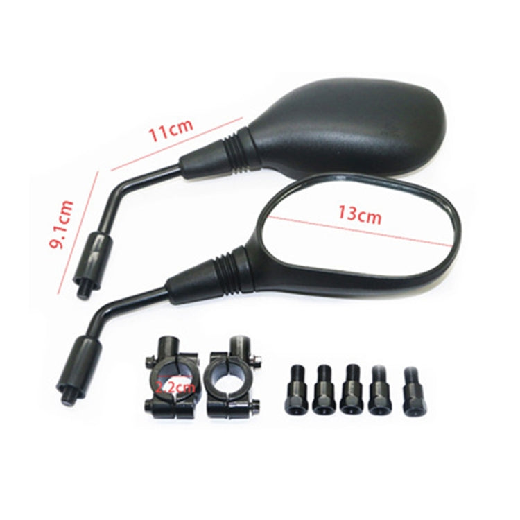 For Motorcycle / Electric Vehicle / UTV / ATV ZF001-176 Universal Rearview Mirror Reversing Mirror Reflective Mirror