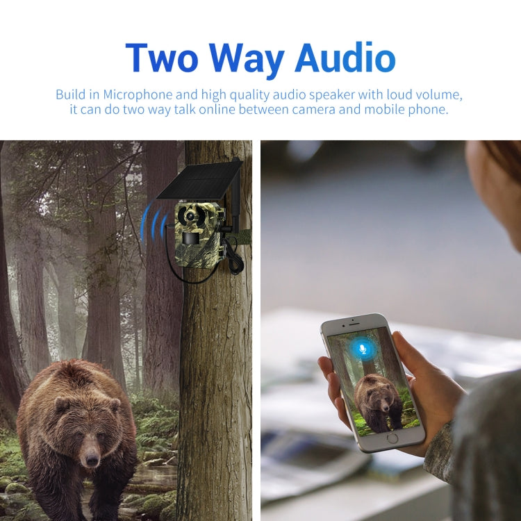 ESCAM QF380 4MP Network Solar PIR Alert Smart Wildlife Hunting Camera