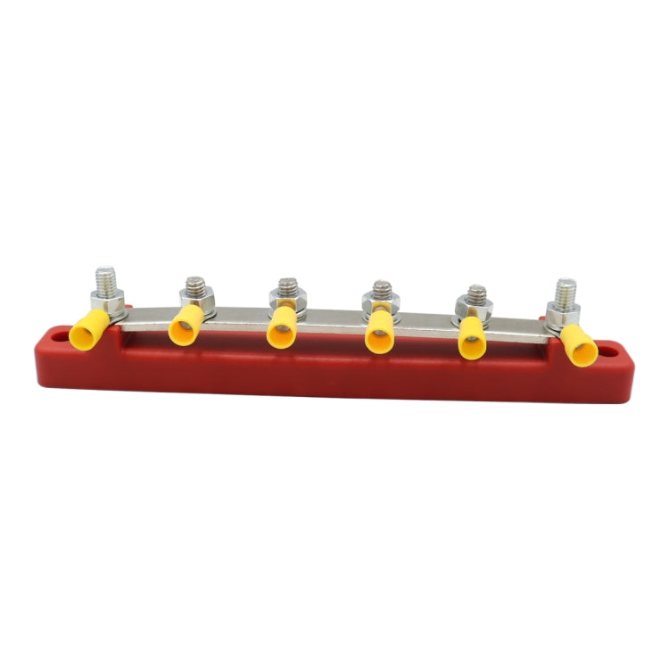 RV Yacht 150A High Current Single-row 4-way Busbar with 6pcs Terminals